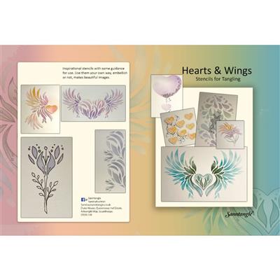 Sanntangle Wings & Hearts Silhouette Stencil Set Exclusive to Sewing Street