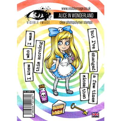 Visible Image Alice in Wonderland Stamp Set