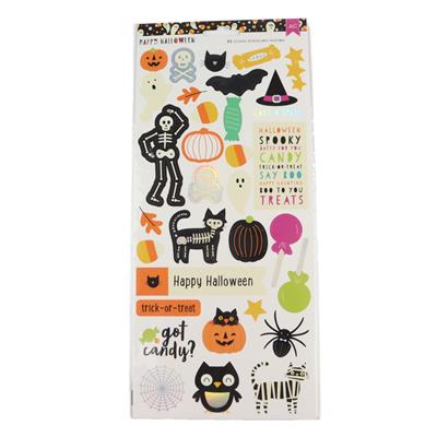American Crafts - Happy Halloween - Sticker Sheet - 68 Pieces