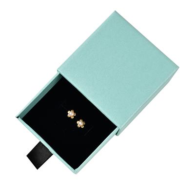 Gold Plated 925 Sterling Silver Flower Pearl Stud Earrings, Approx 6mm, With Box