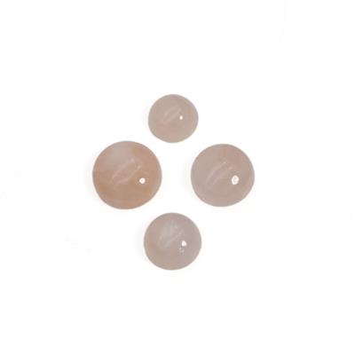 13cts Morganite Round Cabochons Approx 8 to 11mm, (Set Of 4)