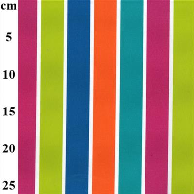 Printed PU Stripe Rainbow Fabric 0.5m