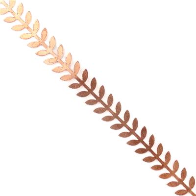 Bare Copper Leaf Gallery Wire, 15cm