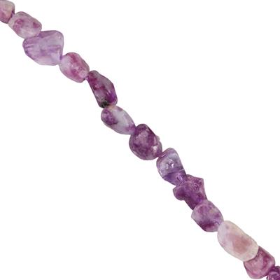 75cts Pink Tourmaline Small Nuggets Approx 5x7~6x9mm, 38cm strand