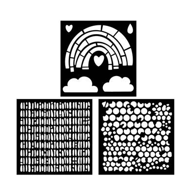 Woodware 6 in x 6 in Stencils - Set of 3