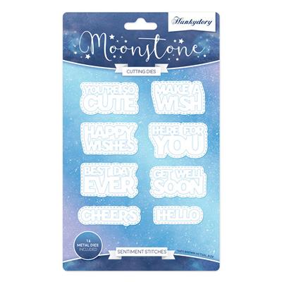 Moonstone Dies - Sentiment Stitches, Contains 16 metal dies, Usual £14.99