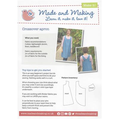 Made and Making Crossover Apron Pattern