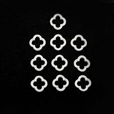 925 Sterling Silver Clover Shaped Jump Rings, Approx 5mm, 1 pack of 10pcs