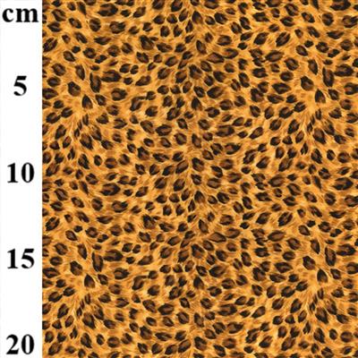 Animal Print Tan Cotton Poplin Fabric 0.5m
