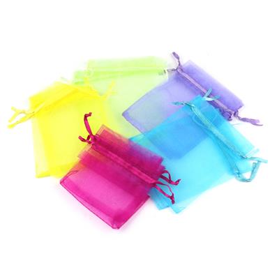 Rainbow Organza Bags Approx 10x12cm, Pack of 10 (Yellow, Blue, Green, Pink, Purple) 