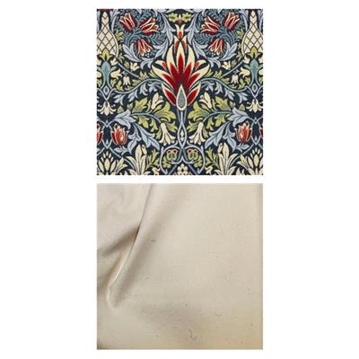 William Morris Snakeshead Tapestry And Natural Seeded Cotton Fabric Bundle (1m)