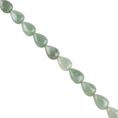 90cts Type A Jadeite Plain Pear Approx. 12x8mm, 30cm Strand