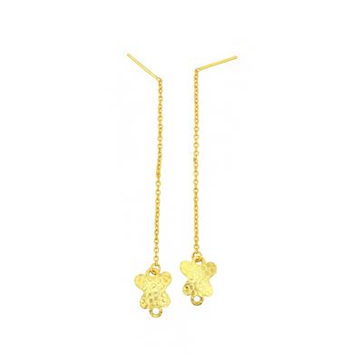 Gold Plated 925 Sterling Silver Butterfly Threader Earring with End Loop, Approx 3Inch (Pair of 1)