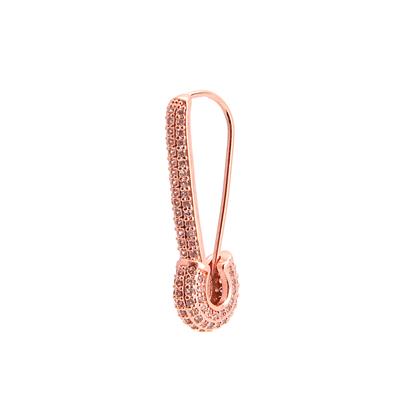 Rose Gold Plated Base Metal Brooch with CZ (1pc)