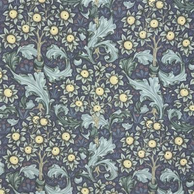 William Morris Orchid Denim Polyester Fabric 0.5m