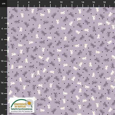 Find The Woods Mouse Dots Light Grey Fabric 0.5m