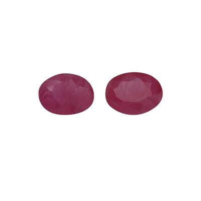 0.65cts Kenyan Ruby 5x4mm Oval Pack of 2 (H)