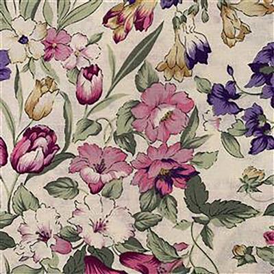 Country Floral Multi Flowers on Cream Fabric 0.5m Exclusive
