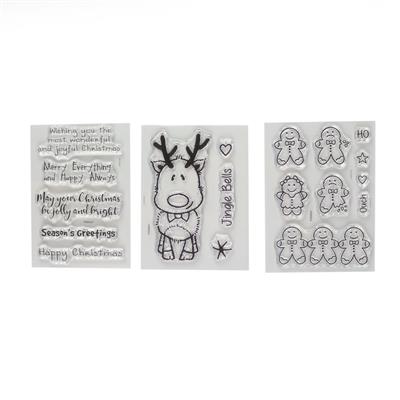 NEW Woodware Festive Minis - 18 Stamps Total