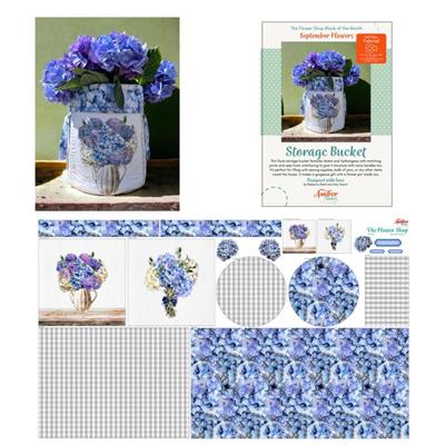 Amber Makes September The Flower Shop Block of the Month Kit: Panel & Instructions