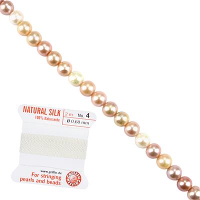 Mixed Natural Colour Freshwater Cultured Nucleated Pearl Project With Instructions By Linda Brumwell