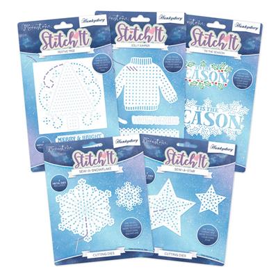 Moonstone Dies Christmas Stitch It Multibuy, Contains all 5 Moonstone die sets
