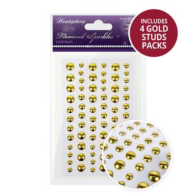 Diamond Sparkles Gemstones - Contains 288 Gold Studs