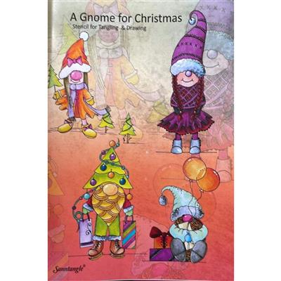 Sanntangle A Gnome for Christmas Stencil