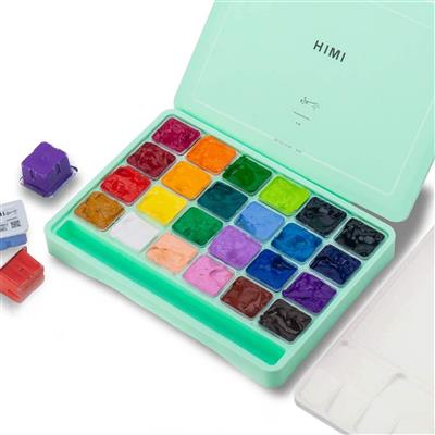 HIMI Gouache Jelly Cup 24 Set - Green