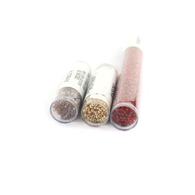 Retro;  x3 11/0 Yellow, Rose Taupe and Ruby 7.2-8.5GM Tubes 