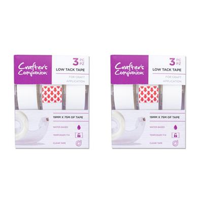  Crafters Companion - 2 Pack Low Tack Tape (6pcs) 