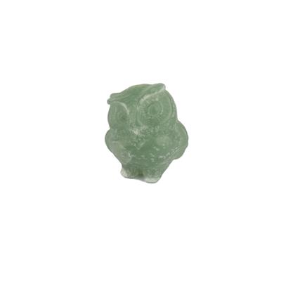 140cts Green Aventurine Carved Owl Approx 30-36mm Loose Gemstone Display (1pcs) 