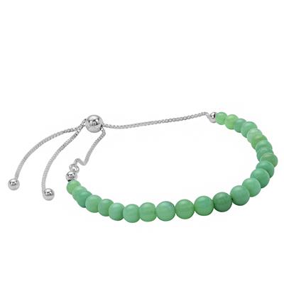 13cts Chrysoprase Smooth Round Approx 3 to 4mm Slider Bracelet
