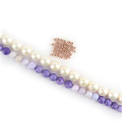 Breakfast at Tiffany's! Tiffany Opal Faceted Rounds, 10mm Nucleated Pearls & Spacer Beads