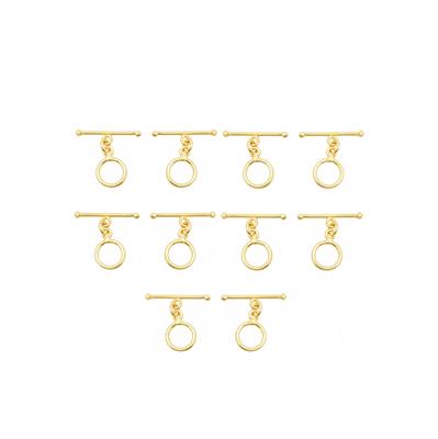Gold Plated Base Metal Toggle Clasp, 10mmx21mm (10pcs/pack)