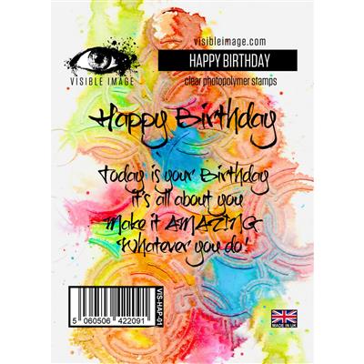 Visible Image Happy Birthday Stamp Set
