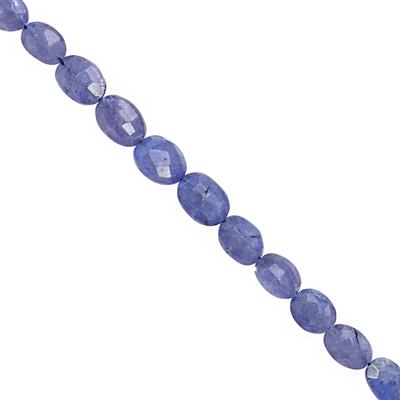 40cts Tanzanite Graduated Faceted Oval Approx 6.5x5 to 9.5x7.5mm, 18cm Strand