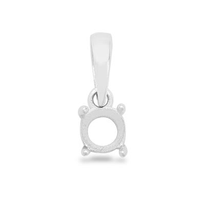 925 Sterling Silver Pendant Mount (Fit 4.5mm Round)