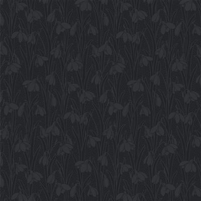 Liberty Snowdrop Spot Slate Black Fabric 0.5m