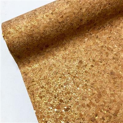 Cork Vinyl Gold Sparkle Fabric 0.5m