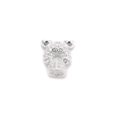 925 Sterling Silver Topaz 1 to 2 Connector (2pcs)