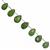 35cts Chrome Diopside Faceted Pear Approx 6x4 to 10x5mm, 24cm Strand With Spacers