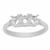 925 Sterling Silver Ring Mount With White Zircon Side Accents (To fit 5x4mm Oval Gemstone) 3pcs