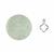 Type A Green Jadeite Carved Pendant with 925 Sterling Silver Clover Shaped Pinch Bail
