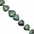 65cts Malachite Smooth Heart Approx 9x8 to 12x13mm, 14cm Strand With Spacers