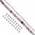 925 Sterling Silver, Plum Blossom & Natural Red Tourmaline, Spacer Bead Mixed Design