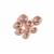 Rose Gold 925 Sterling Silver Slider Bead Bundle, 4 sizes, 8pcs (x2 per size, 5mm, 6mm, 7mm, 8mm)