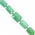 85cts Chrysoprase Faceted Cushion Approx 9x6 to 16x11mm, 18cm Strand With Spacers