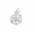 925 Sterling Silver Snowflake Pendant with White Topaz, 10mm 