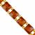Baltic Cognac Amber Double Drilled Squares with Lemon Rounds, 16cm Strand (15mm & 5mm)